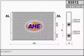 AHE 93512 -  Теплообменник, отопление салона