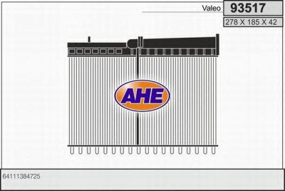 AHE 93517 - Теплообменник, отопление салона