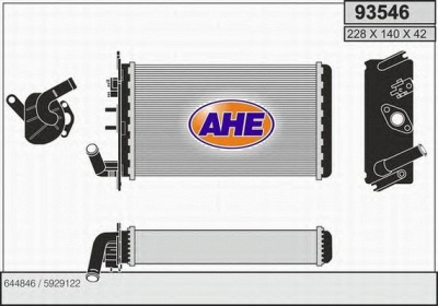 AHE 93546 -  Теплообменник, отопление салона