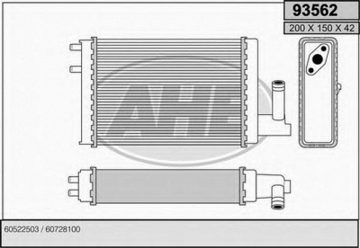 AHE 93562 -  Теплообменник, отопление салона