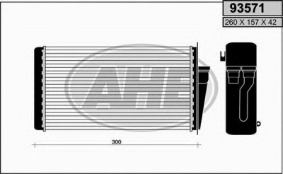 AHE 93571 - Теплообменник, отопление салона