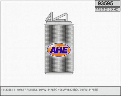 AHE 93595 - Теплообменник, отопление салона