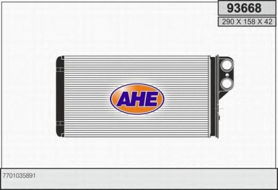AHE 93668 - Теплообменник, отопление салона