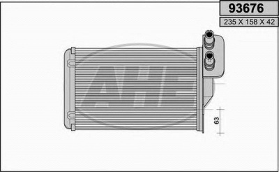 AHE 93676 -  Теплообменник, отопление салона