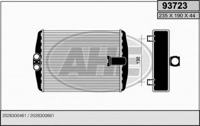 AHE 93723 -  Теплообменник, отопление салона