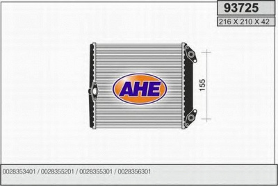 AHE 93725 -  Теплообменник, отопление салона