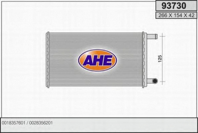 AHE 93730 -  Теплообменник, отопление салона
