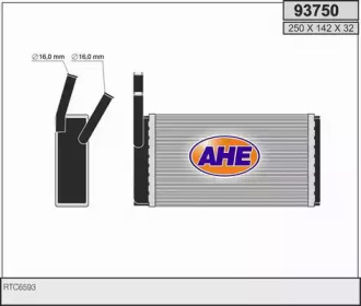 AHE 93750 - Теплообменник, отопление салона