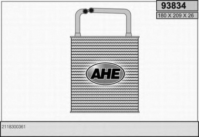 AHE 93834 -  Теплообменник, отопление салона