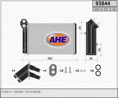 AHE 93844 -  Теплообменник, отопление салона
