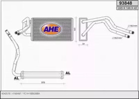 AHE 93848 - Теплообменник, отопление салона
