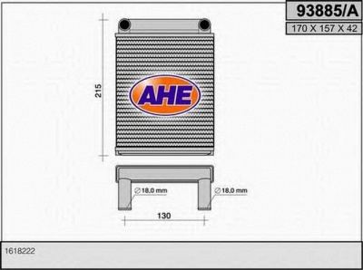 AHE 93885a -  Теплообменник, отопление салона