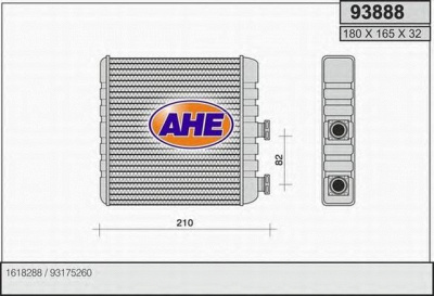 AHE 93888 -  Теплообменник, отопление салона