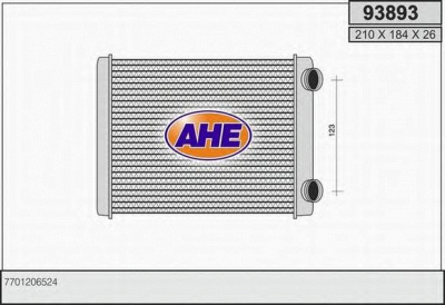 AHE 93893 -  Теплообменник, отопление салона