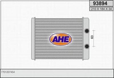 AHE 93894 - Теплообменник, отопление салона
