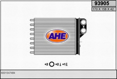 AHE 93905 -  Теплообменник, отопление салона