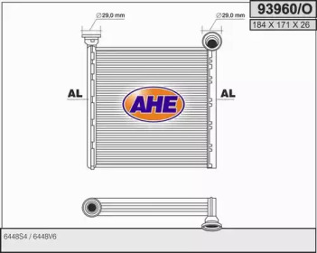 AHE 93960o -  Теплообменник, отопление салона