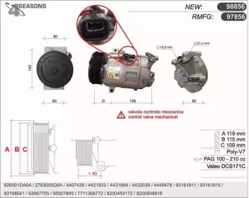 AHE 97856 -  Компрессор, кондиционер