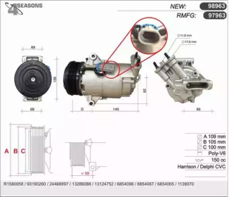 AHE 97963 -  Компрессор, кондиционер