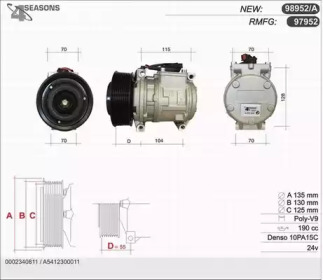 AHE 98952a -  Компрессор, кондиционер