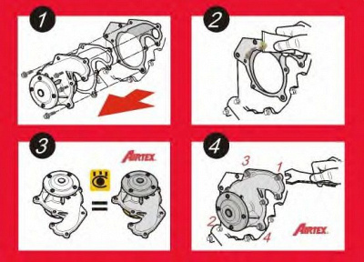 AIRTEX wpk1702r01 -  Водяной насос + комплект зубчатого ремня