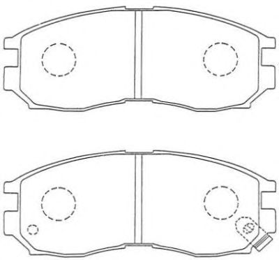 AISIN asn223 -  Комплект тормозных колодок, дисковый тормоз