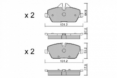 AISIN bpbm1006 -  Комплект тормозных колодок, дисковый тормоз