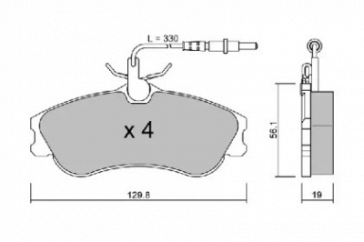 AISIN bpci1003 -  Комплект тормозных колодок, дисковый тормоз