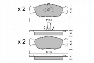 AISIN bpci1004 -  Комплект тормозных колодок, дисковый тормоз