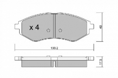 AISIN bpdo1002 -  Комплект тормозных колодок, дисковый тормоз