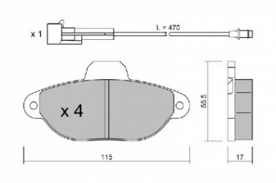 AISIN bpfi1001 -  Комплект тормозных колодок, дисковый тормоз