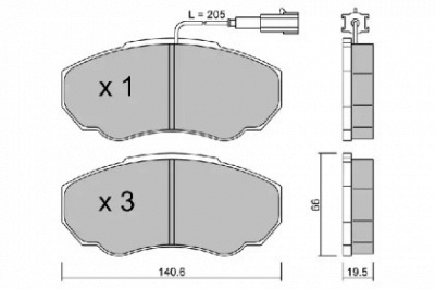 AISIN bpfi1010 -  Комплект тормозных колодок, дисковый тормоз