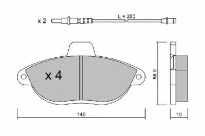 AISIN bpfi1012 -  Комплект тормозных колодок, дисковый тормоз