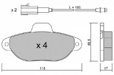 AISIN bpfi1039 -  Комплект тормозных колодок, дисковый тормоз