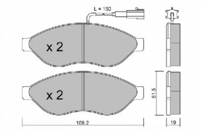 AISIN bpfi1040 -  Комплект тормозных колодок, дисковый тормоз