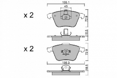 AISIN bpfo1010 -  Комплект тормозных колодок, дисковый тормоз