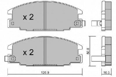 AISIN bpis1900 -  Комплект тормозных колодок, дисковый тормоз