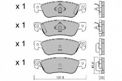 AISIN bpis2900 -  Комплект тормозных колодок, дисковый тормоз