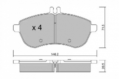 AISIN bpmb1002 -  Комплект тормозных колодок, дисковый тормоз