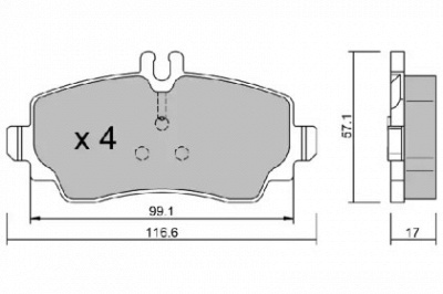 AISIN bpmb1003 -  Комплект тормозных колодок, дисковый тормоз