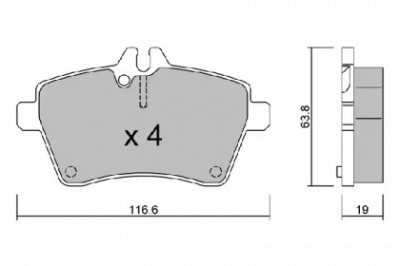 AISIN bpmb1005 -  Комплект тормозных колодок, дисковый тормоз