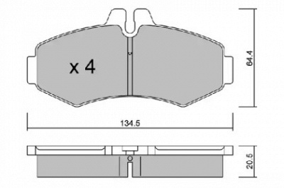 AISIN bpmb1011 -  Комплект тормозных колодок, дисковый тормоз