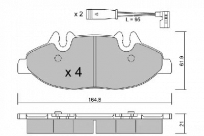 AISIN bpmb1012 -  Комплект тормозных колодок, дисковый тормоз