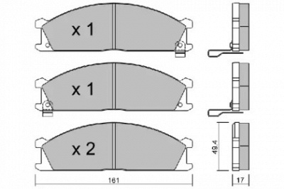 AISIN bpni1912 -  Комплект тормозных колодок, дисковый тормоз