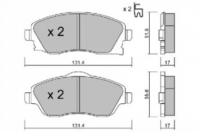 AISIN bpop1005 -  Комплект тормозных колодок, дисковый тормоз