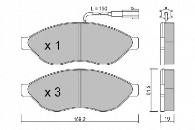 AISIN bppe1002 -  Комплект тормозных колодок, дисковый тормоз