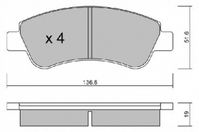 AISIN bppe1005 -  Комплект тормозных колодок, дисковый тормоз