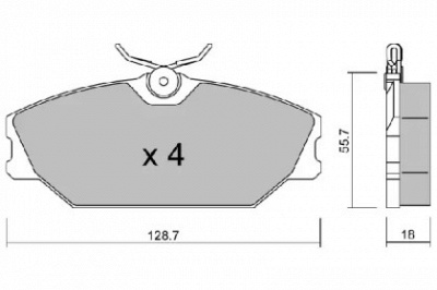 AISIN bpre1013 -  Комплект тормозных колодок, дисковый тормоз