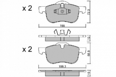 AISIN bpvo1001 -  Комплект тормозных колодок, дисковый тормоз