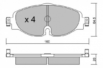 AISIN bpvw1028 -  Комплект тормозных колодок, дисковый тормоз